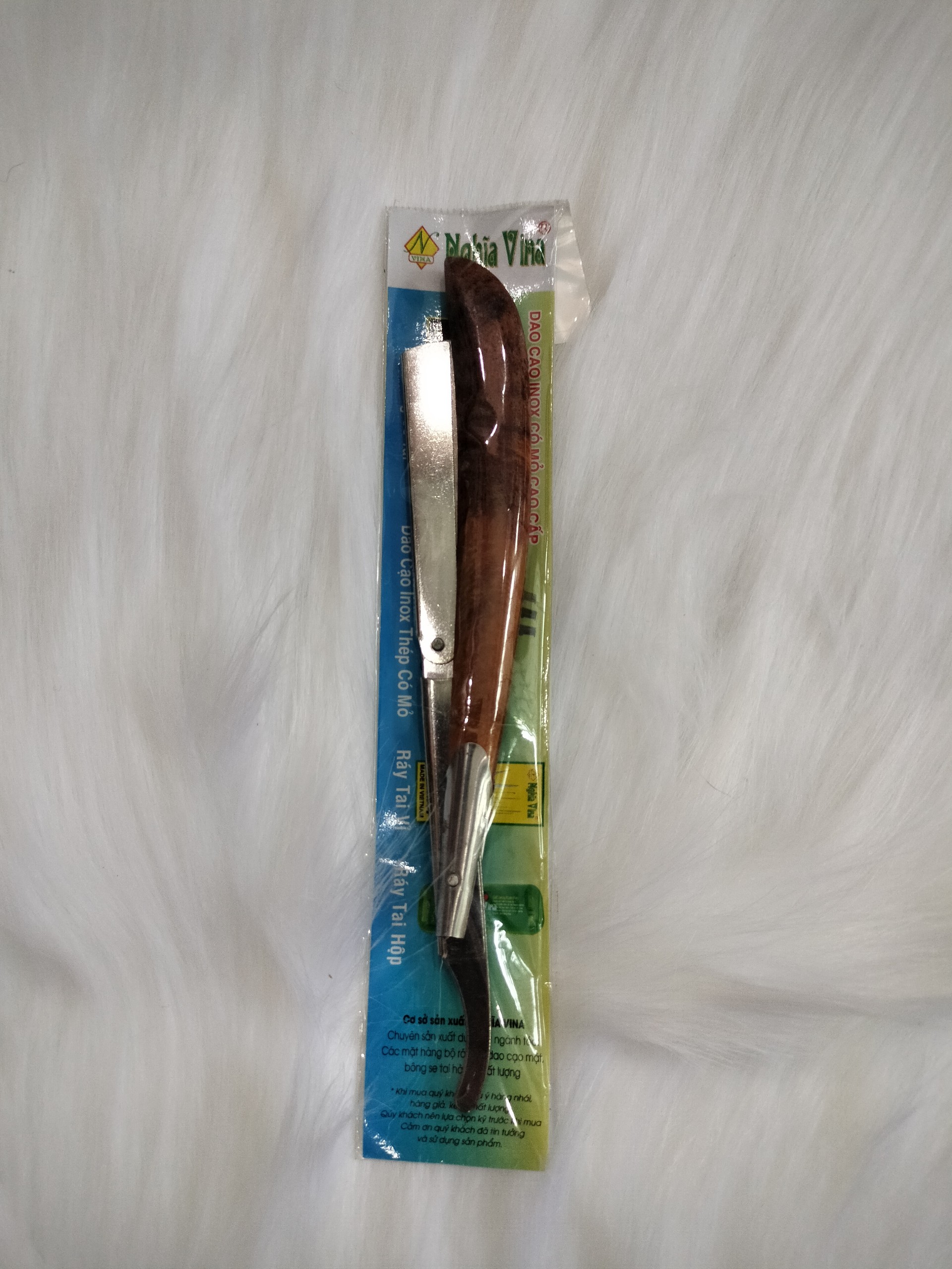 Dao cạo mặt, tỉa lông mày cán gỗ / cán inox