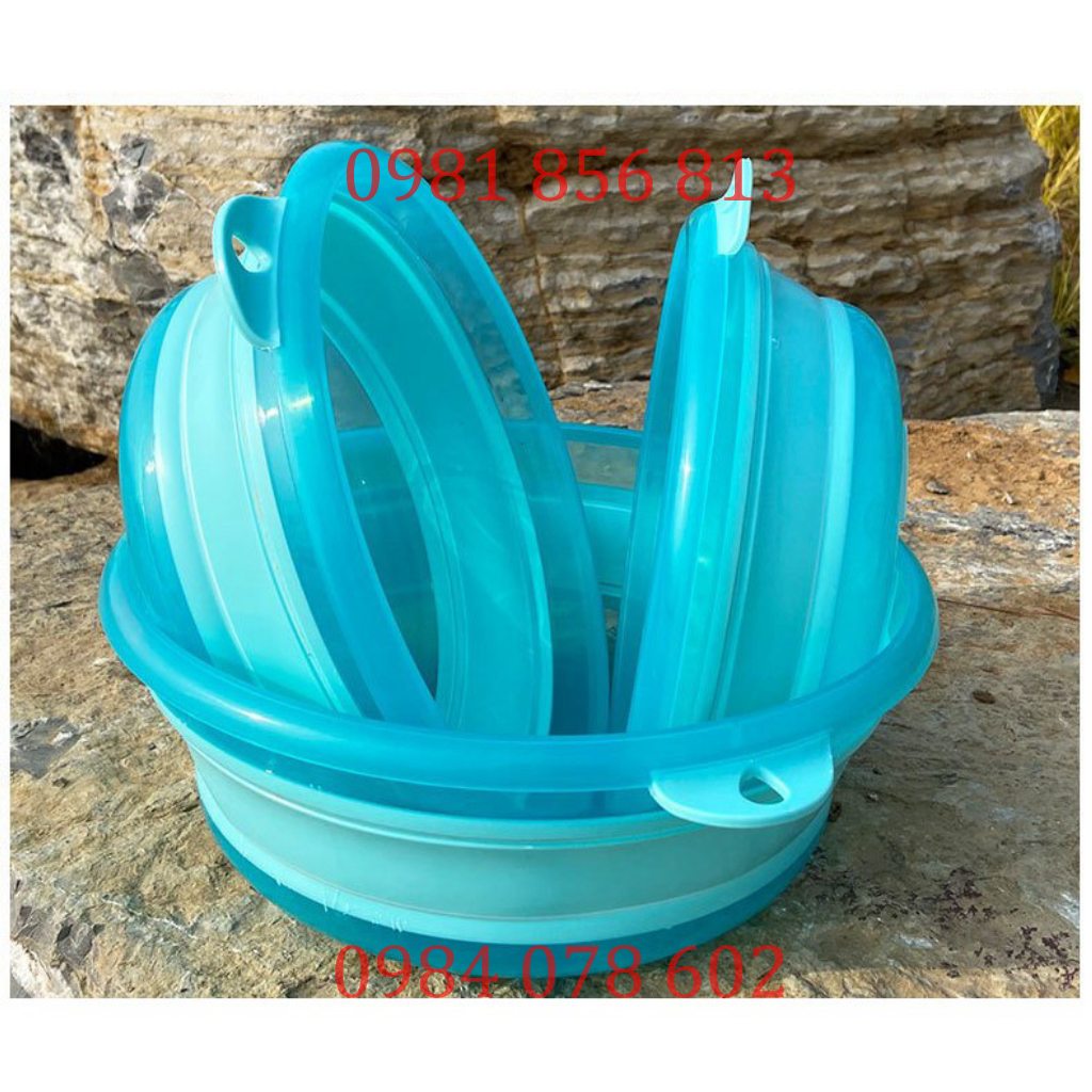 Thau trộn mồi, đựng mồi chất liệu silicon có thể gấp gọn tiện lợi