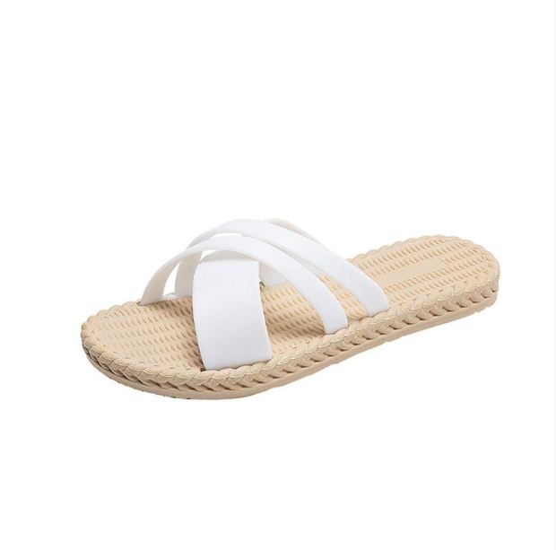 Dép nữ quai chéo đế cói chống trượt DN04