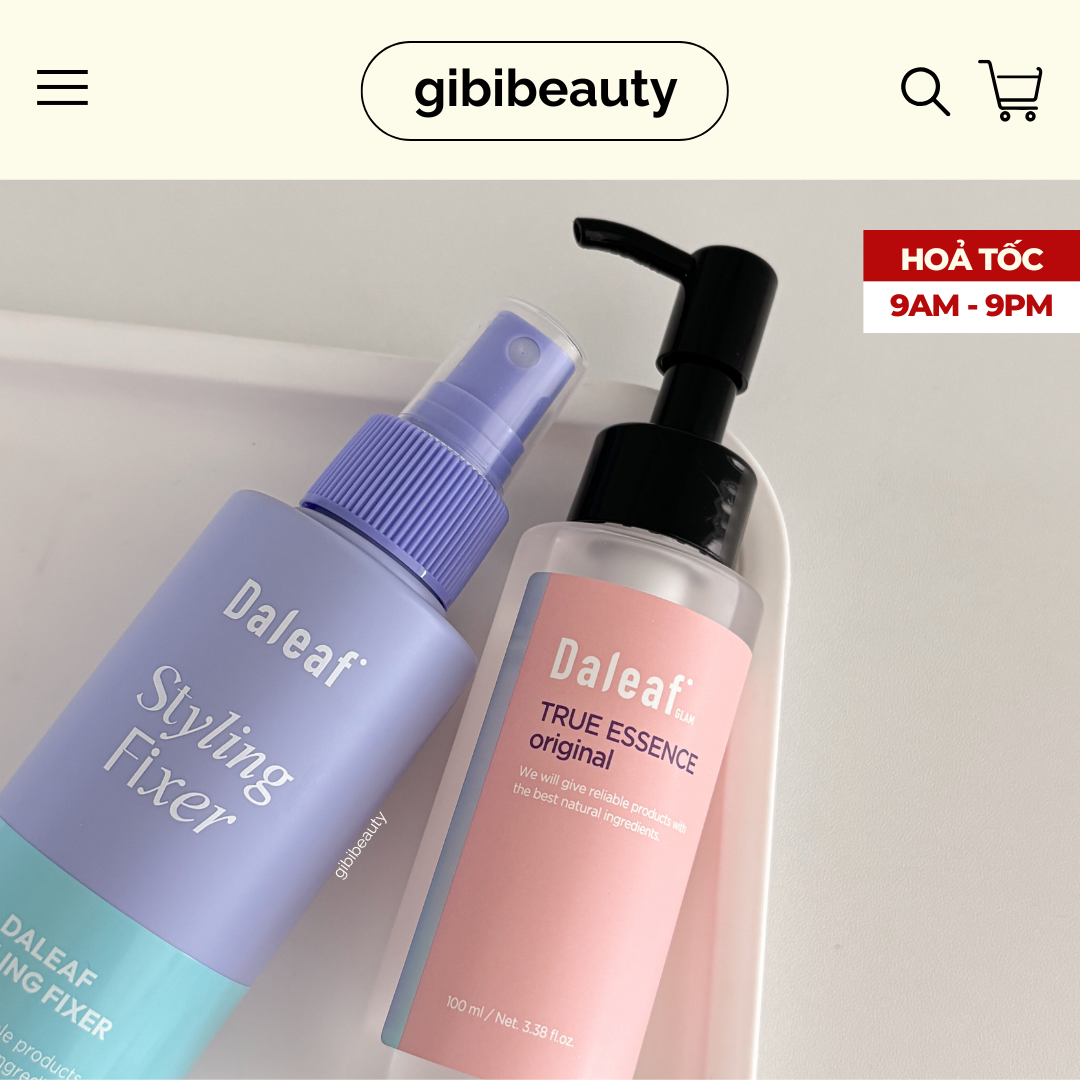 [TẶNG KÈM QUÀ] Tinh chất dưỡng tóc & Xịt giữ nếp tóc DALEAF Glam Line