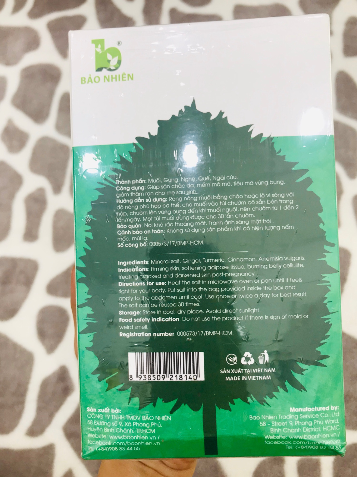 [HCM]Muối chườm bụng Bảo Nhiên