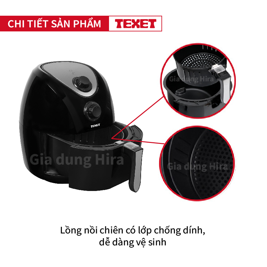 Nồi chiên không dầu TEXET 3,2L AF-611