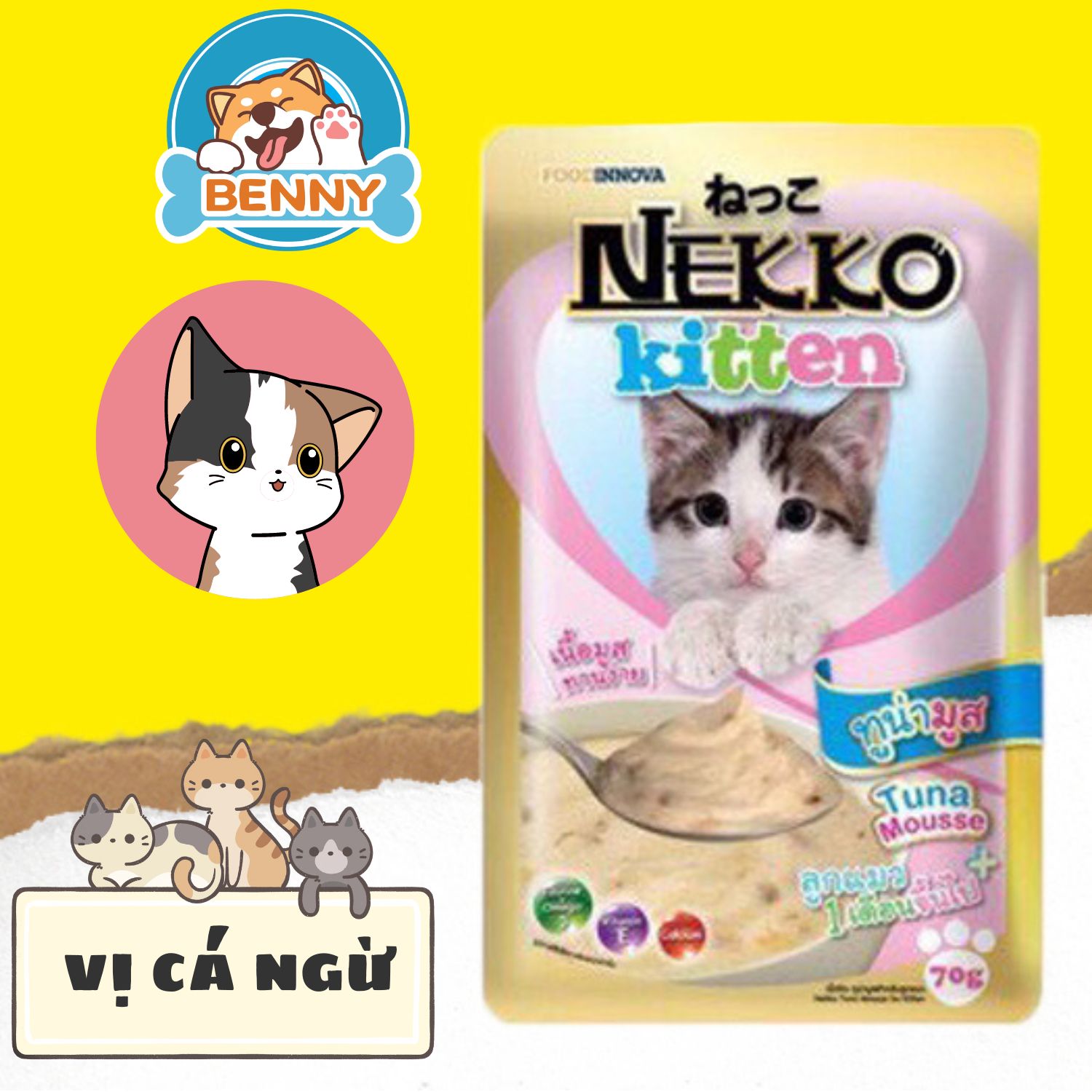 Pate Nekko Cho Mèo Con 70g  - Nekko Kitten Mousse