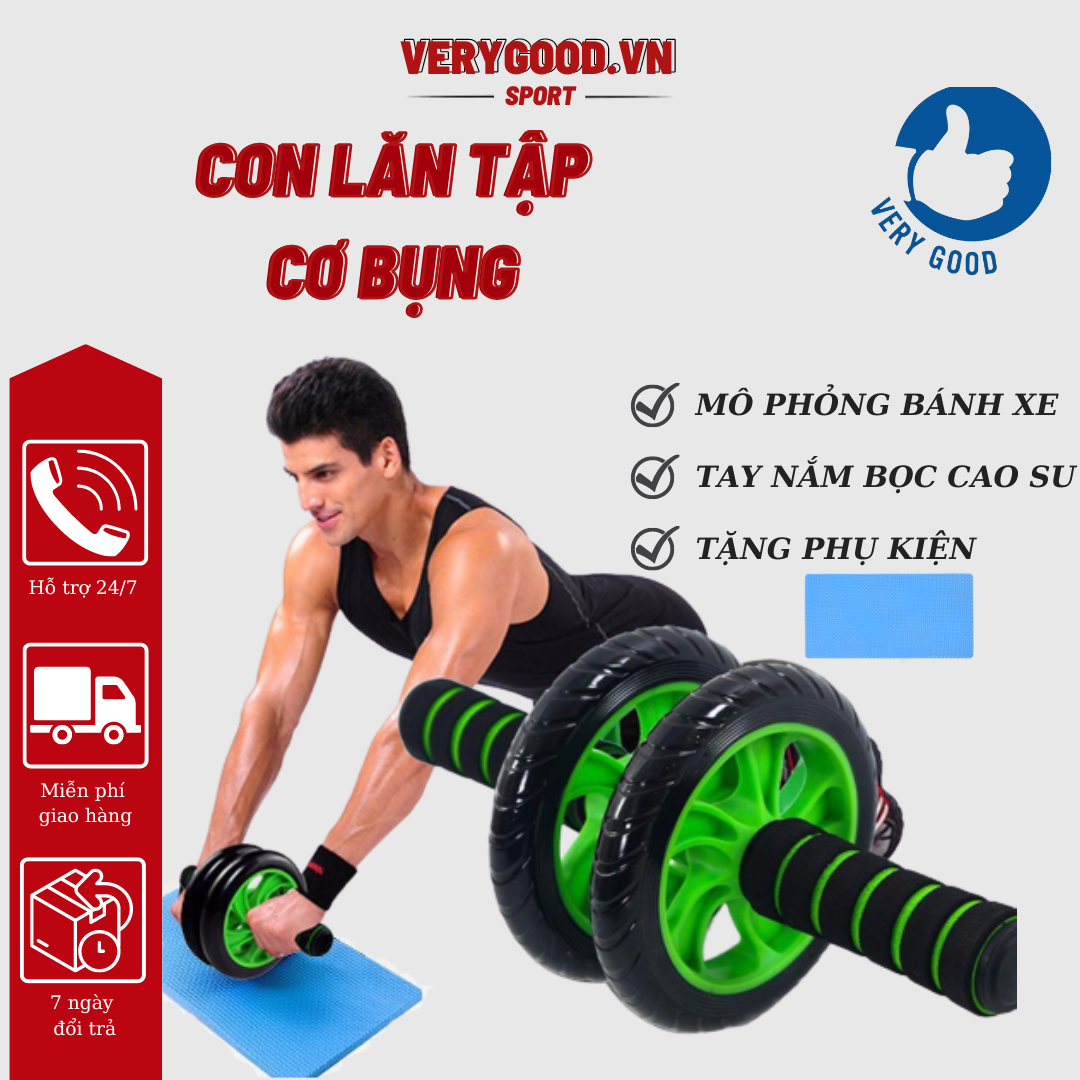 Con lăn tập cơ bụng Dụng cụ tập gym yoga thể dục thể thao con lăn tập bụng 2 bánh, máy tập cơ bụng con lăng tập gym ab tại nhà TẶNG thảm lót gối - Con lăn tập cơ bụng 4 bánh tại nhà - Con Lăn 4 Bánh Tập Cơ Bụng