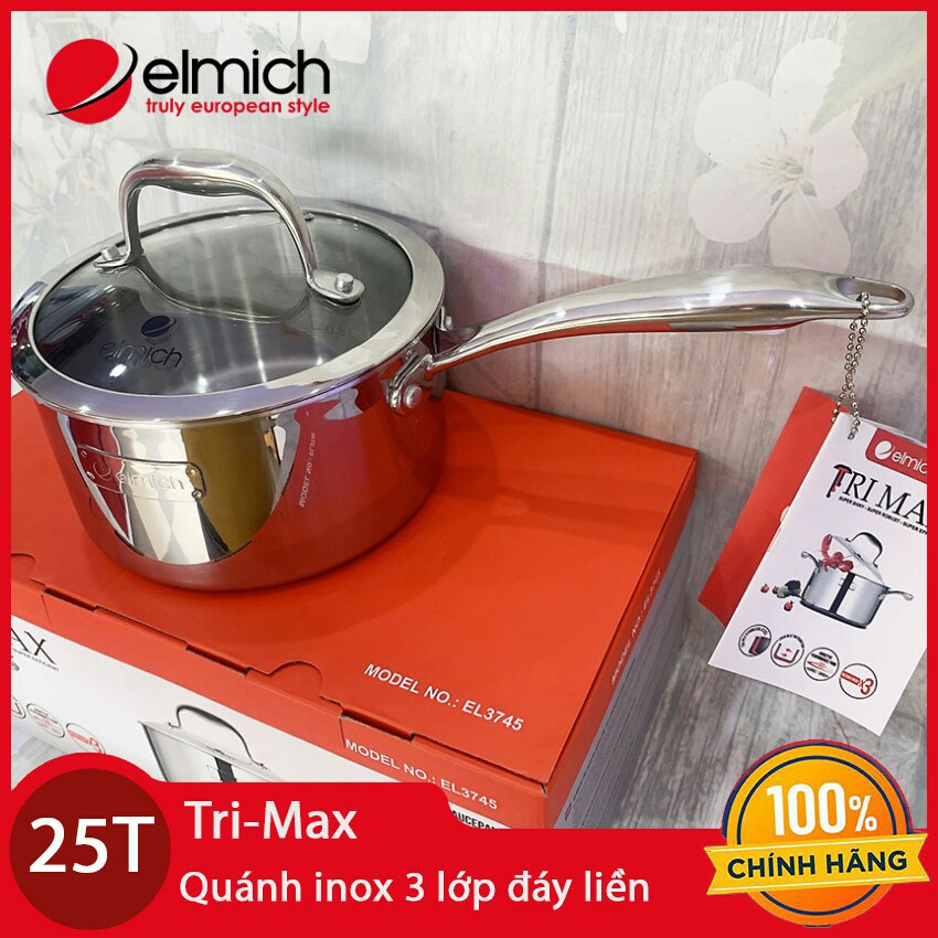 Quánh nấu bột inox đáy liền Elmich Trimax El-3745 Size 16cm