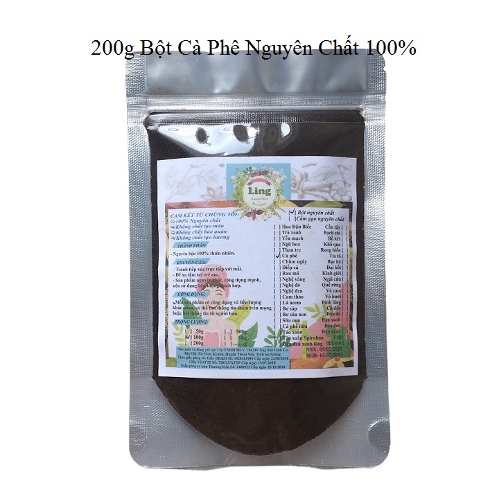 Gói 100g-200g bột cà phê nguyên chất thiên nhiên 100% nhiều công dụng