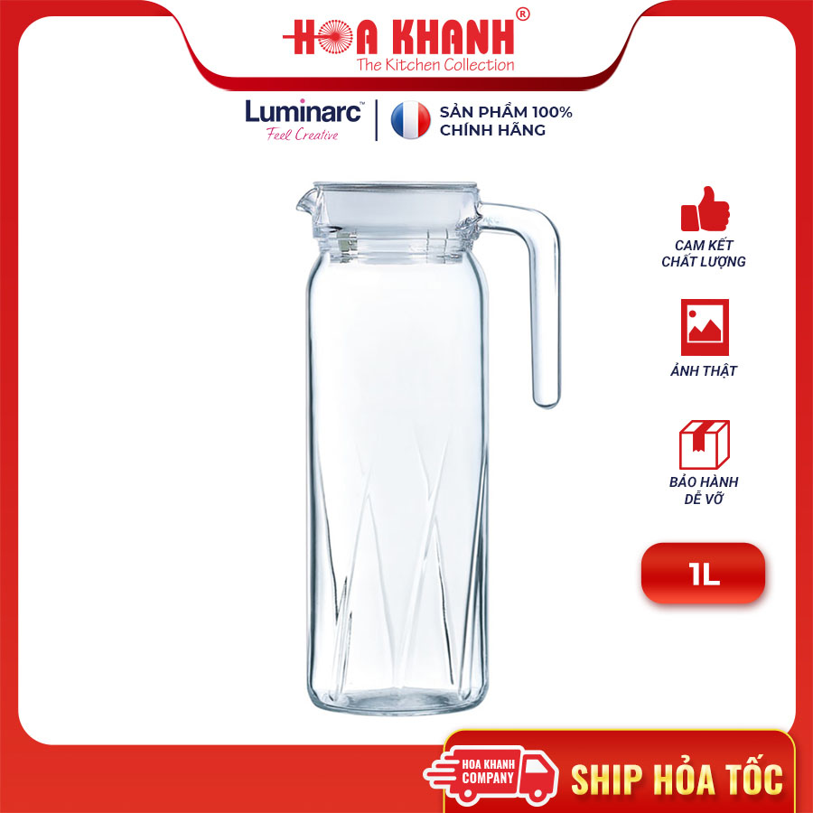 Luminarc Dona Embossment Ray 1L Glass Jug