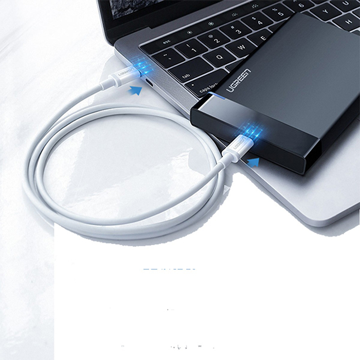 Cáp Data Type-C to Type-C Male 2.0 UGREEN 60520 (Dài 2m) Chính Hãng