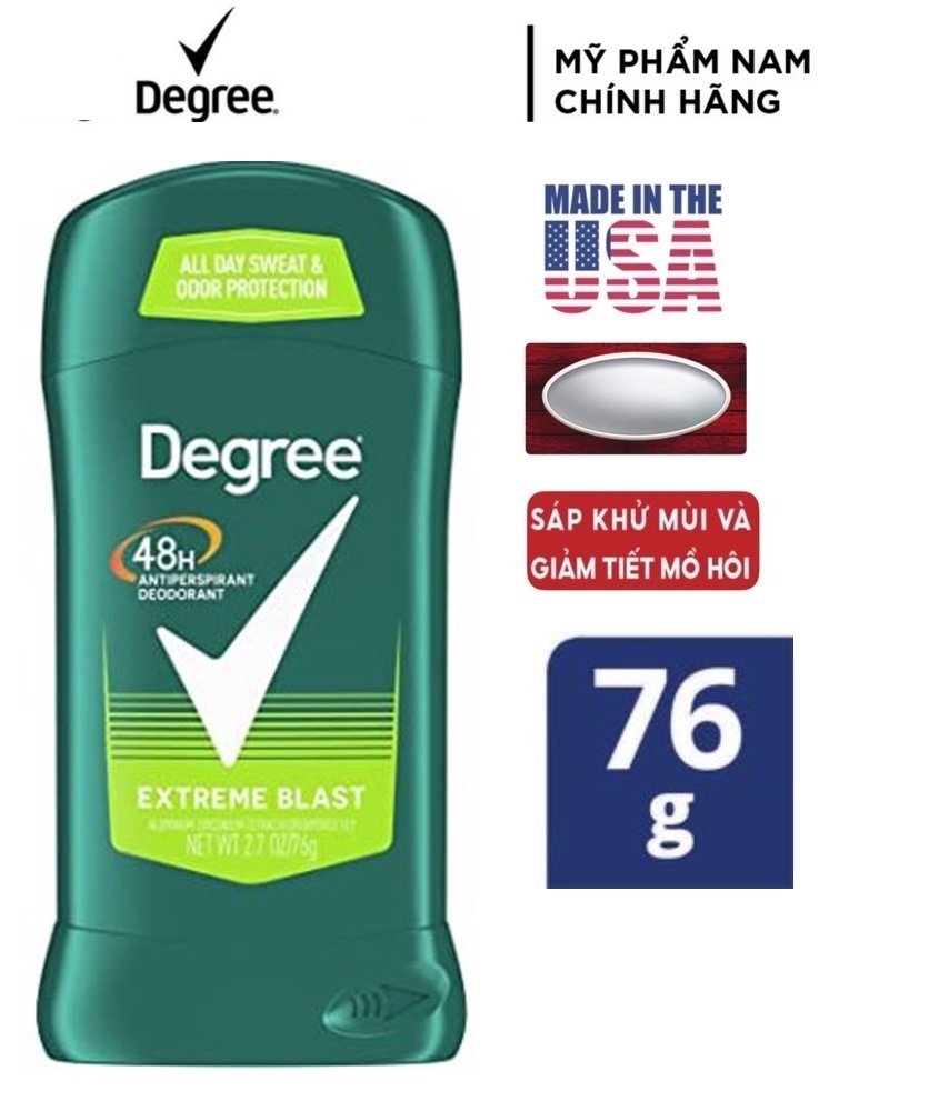 [Nội địa Mỹ] Lăn sáp khử mùi Degree men UltraClear Black & White Cool Rush Sport Adventure 76g Made in USA