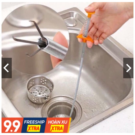 Que Gắp Rác Lò Xo Thông Cống Đa Năng