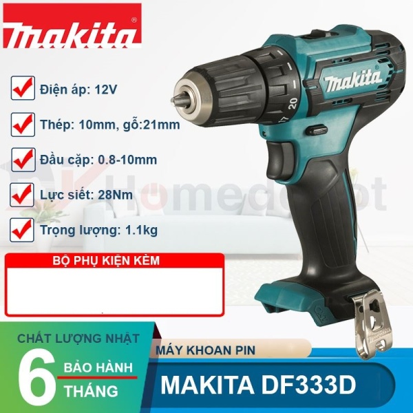 Máy khoan vặn vít dùng pin 12V Makita DF333D.