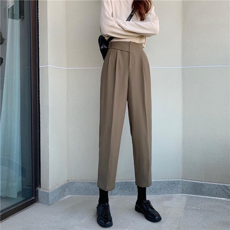 Quần baggy cạp lệch 2 khuy