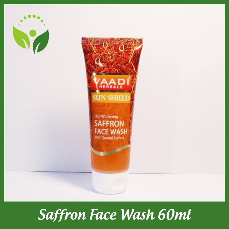 Sữa rửa mặt trị mụn trắng da Saffron Face Wash Vaadi 60ml - Tinh chất nhụy hoa nghệ tây - Phù hợp da nhạy cảm nhập khẩu