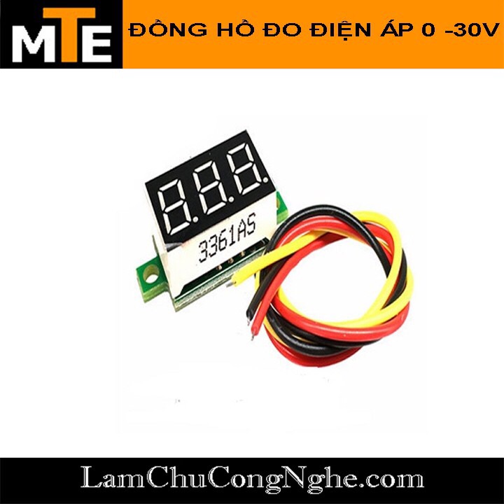 Đồng hồ led đo điện áp 1 chiều DC 5- 30V 0.36"