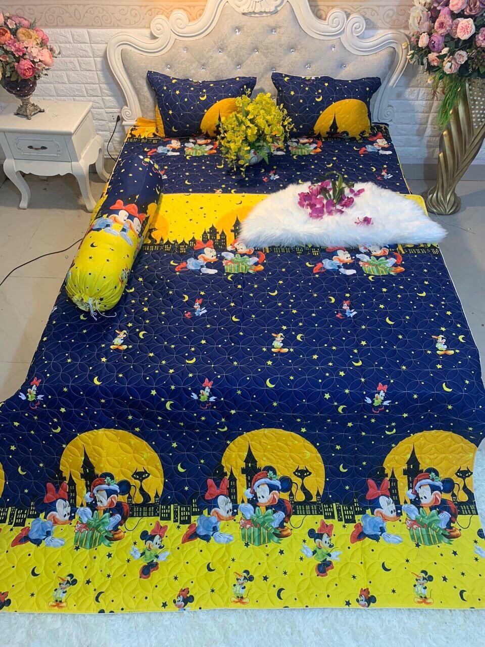 Set 5 Món Chăn hè Ga Gối - 2 Áo Gối - Đủ Size