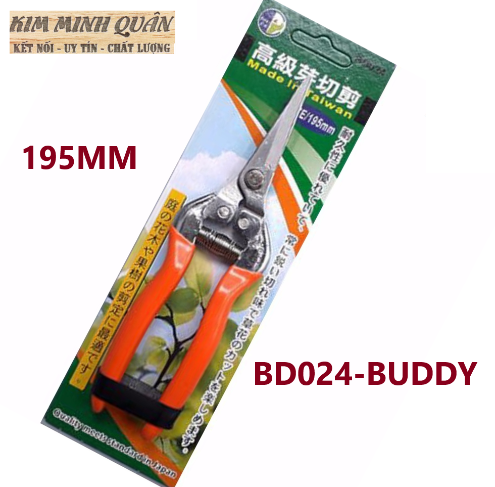 Kéo tỉa cành , hái quả mũi nhọn 195mm cao cấp bd024 buddy