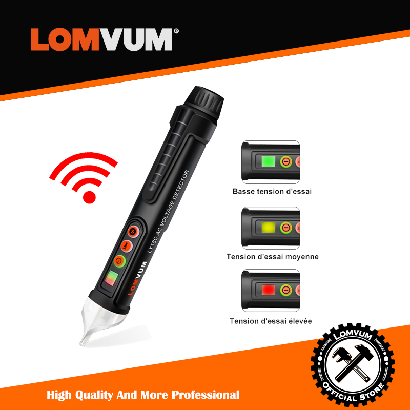 LOMVUM 12V/48V-1000V  Voltage Electric Non-Contact Tester Pen Testing Pencil Circuit Breaker Finder Voltage Sensitivity Test Pencil For Electrician
