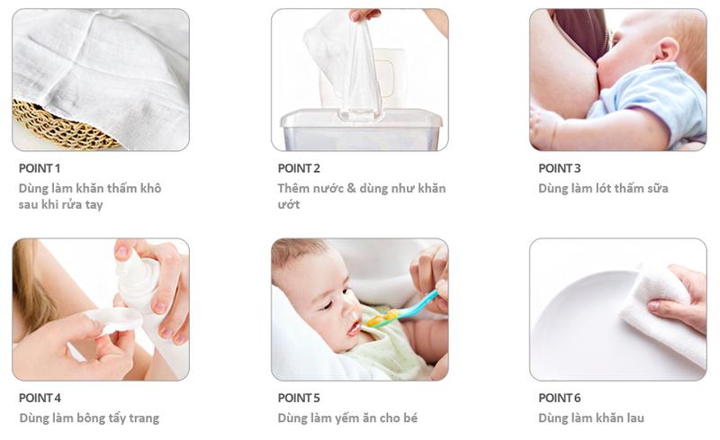 [HCM]KHĂN VẢI KHÔ ĐA NĂNG AIKO 270 TỜ