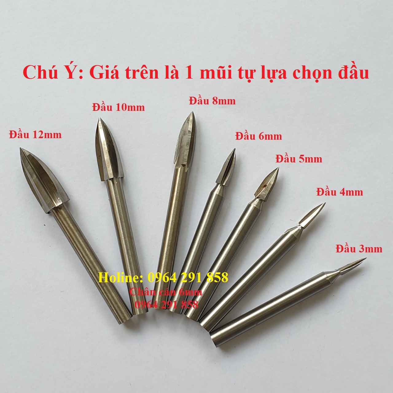 Khắc Gỗ Và Khắc Mũi Khoan Phay Gốc Cutter Công Cụ Điêu Khắc - mũi phay gỗ 3 cạnh cán 6mm