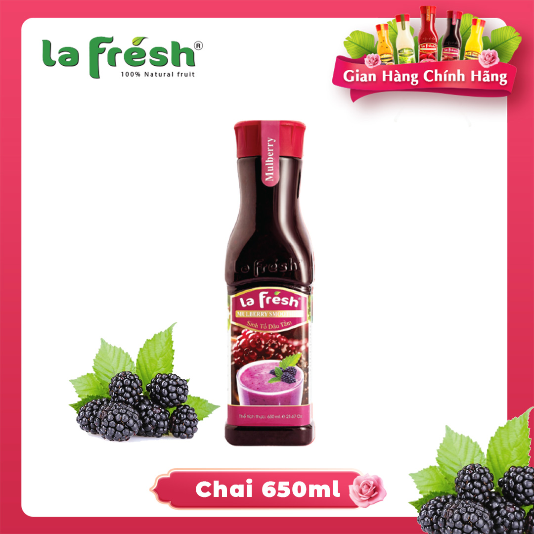 Sinh Tố Dâu Tằm Lafresh Đà Lạt Chai 650ml
