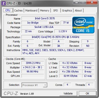 [HCM]i5 3570 TRAY (3.40GHz 6M) + Fan