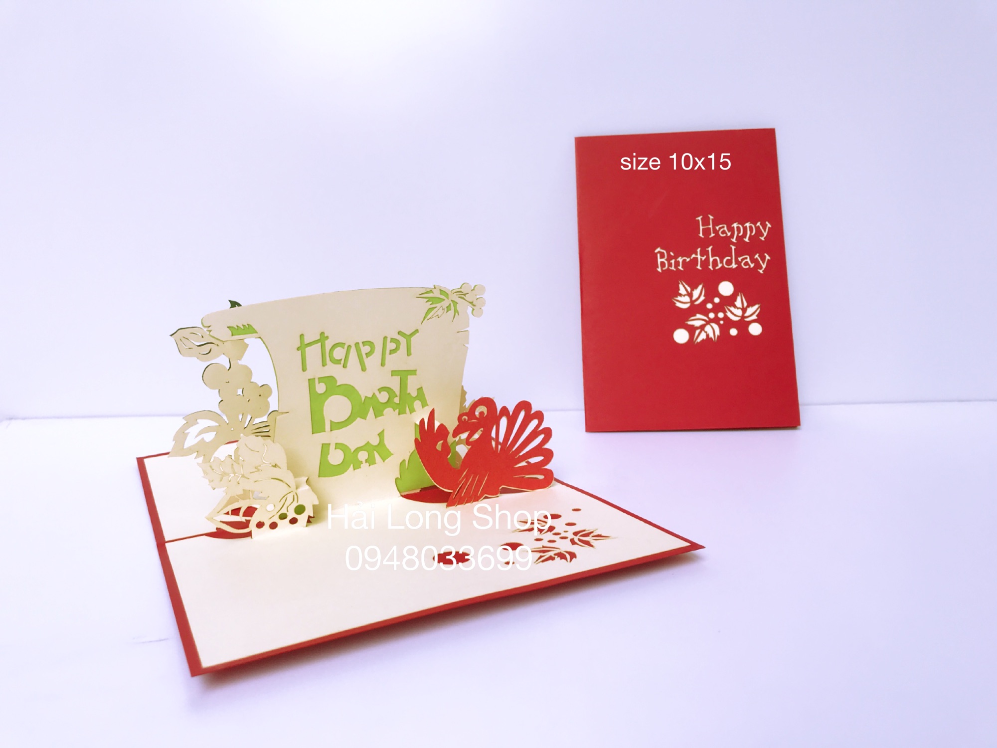 Con Quạ - Crow - Sinh Nhật -  Birthday - Thiệp 3D