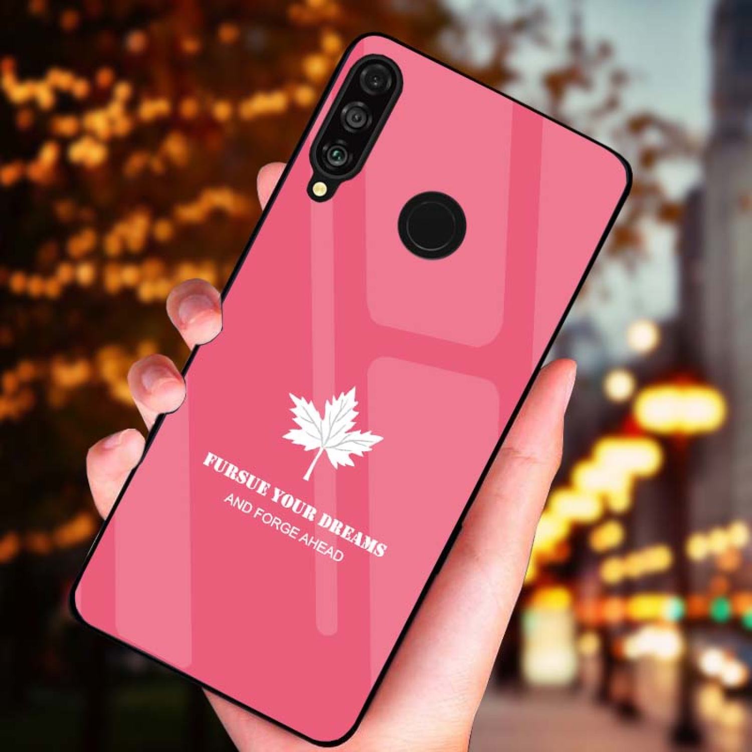 Ốp huawei p30 lite lưng kính cường lực sang trọng, sáng bóng