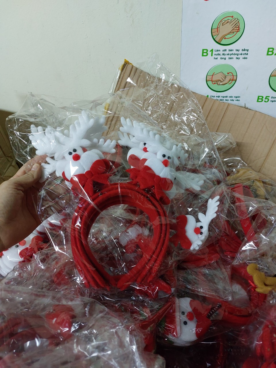 Bờm tóc noel tuần lộc, bờm lò xò