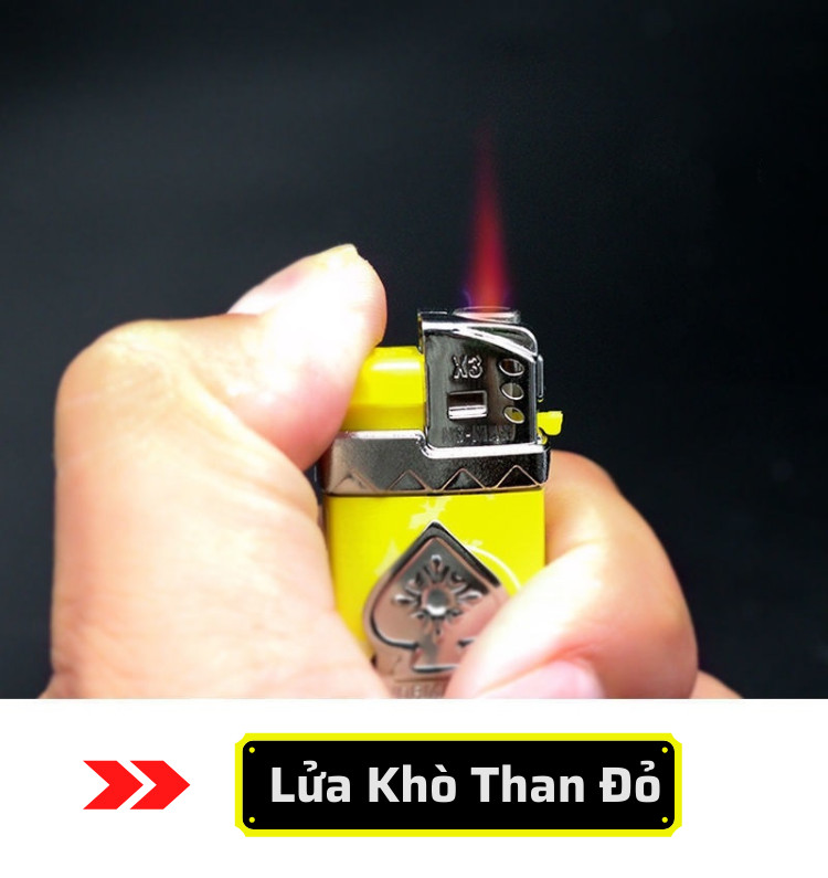 Combo 5 Bật Lửa NBM X3 Xài Gas Lửa Khò Chống Gió Nhiều Họa Tiết Độc Lạ (Không Gas)