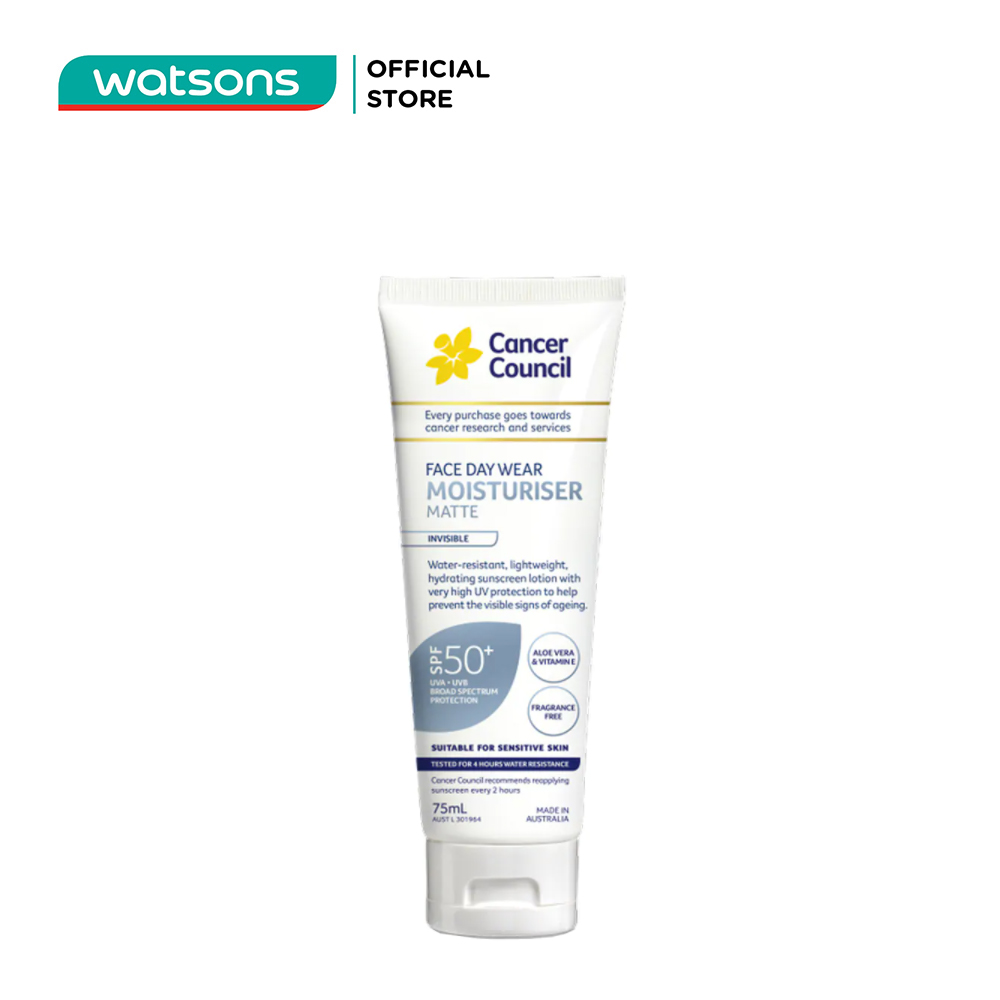 Kem Chống Nắng Cancer Council Face Day Moisturizer Dưỡng Ẩm & Chống Nước