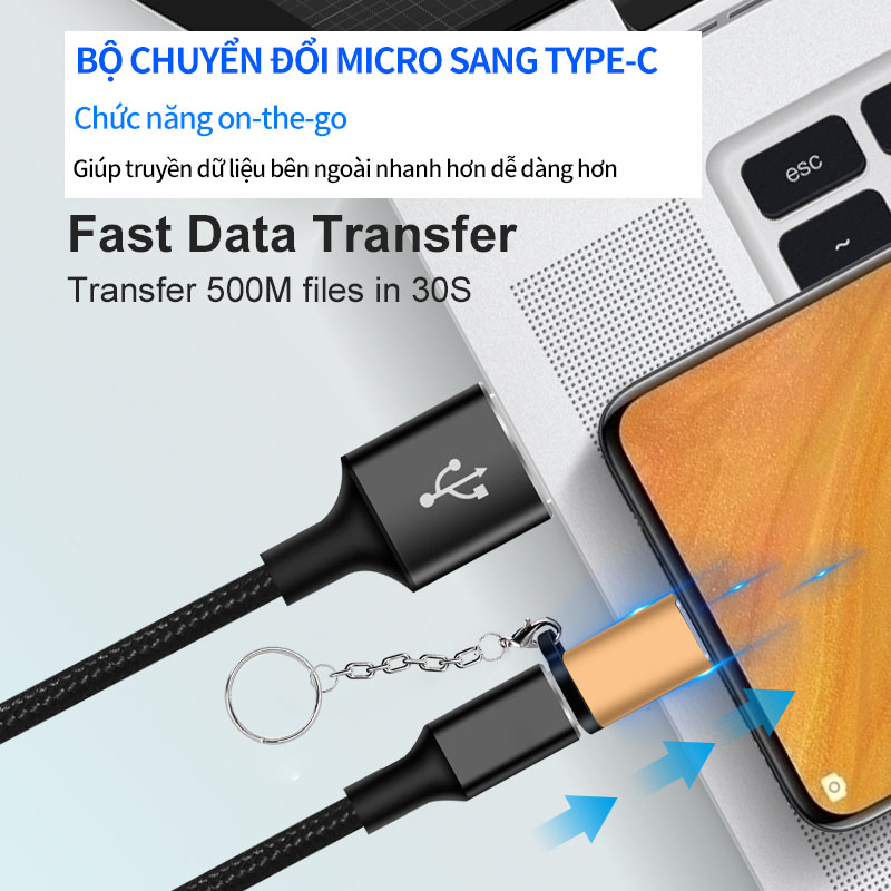 Đầu Chuyển Micro USB Sang Type C