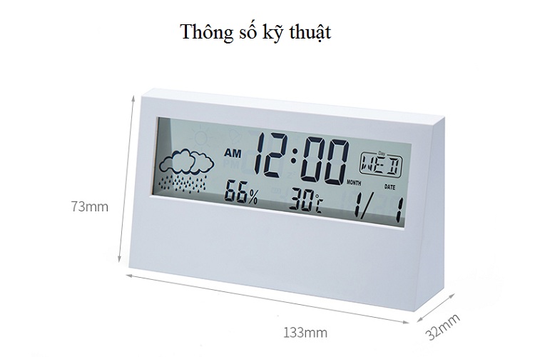 Đồng Hồ  Để Bàn Led Điện Tử Có Đèn Siêu Xinh