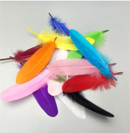5-10 lông vũ cứng 15-20cm nhiều màu