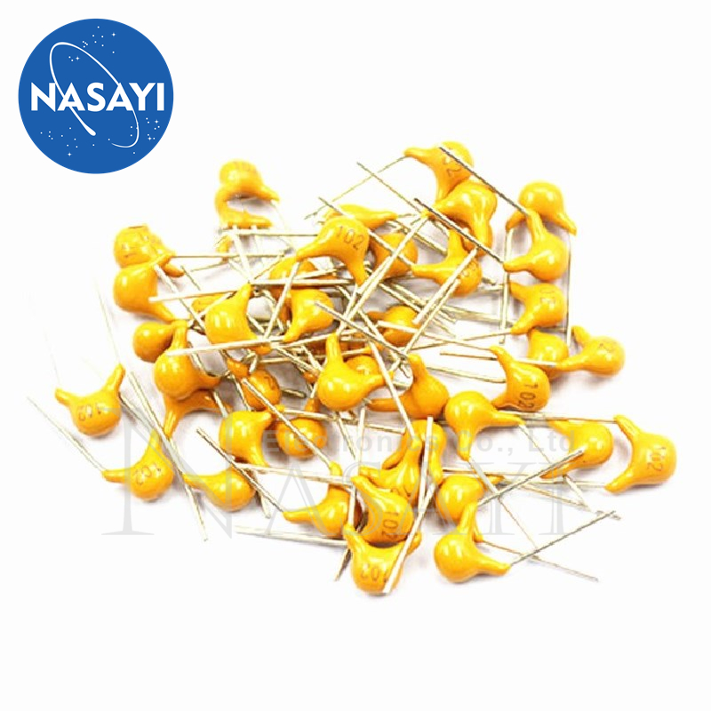 100pcs 独石电容 丝印：222（2.2nf） 间距5.08mm