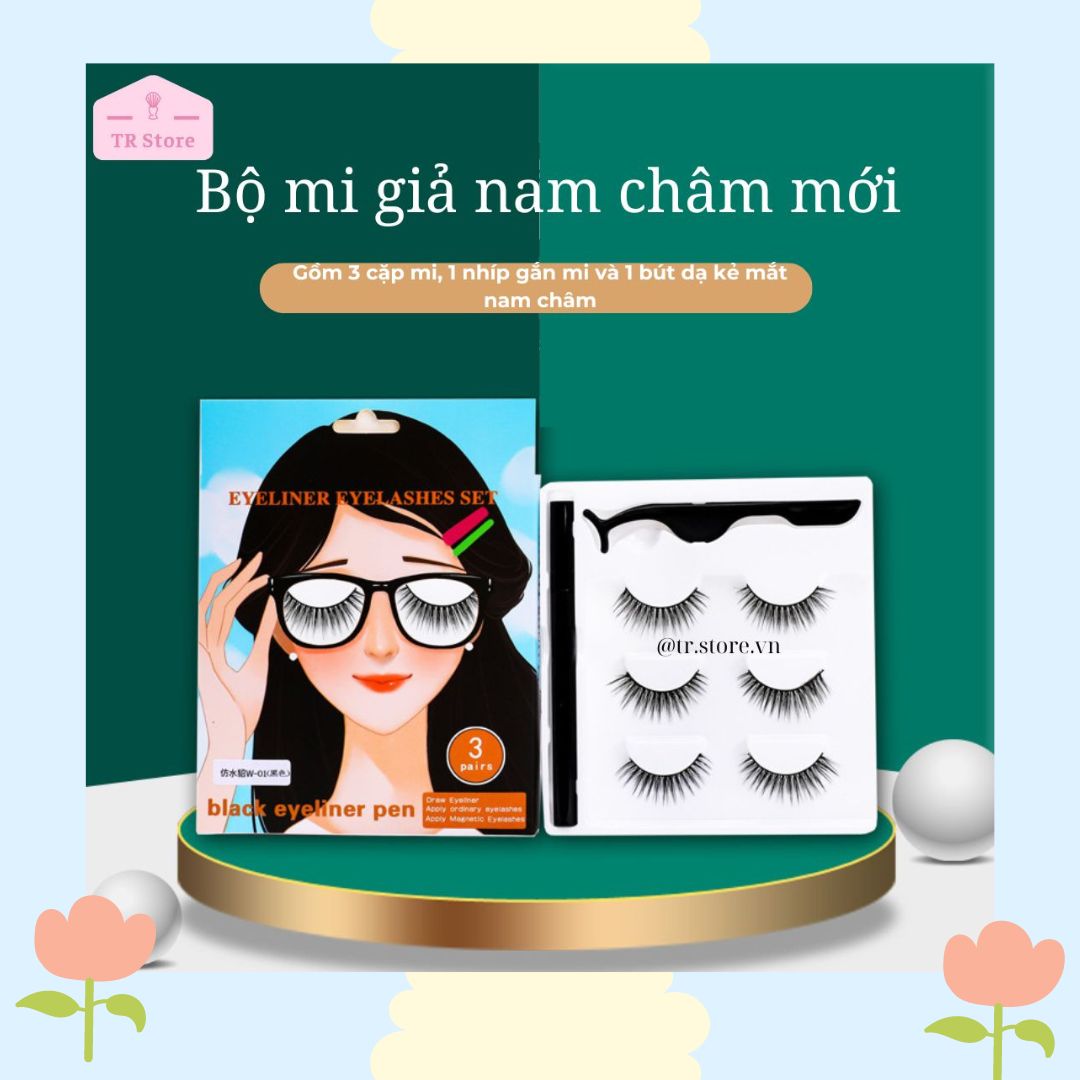 [HCM][Tặng nhíp] Set mi giả nam châm 3D