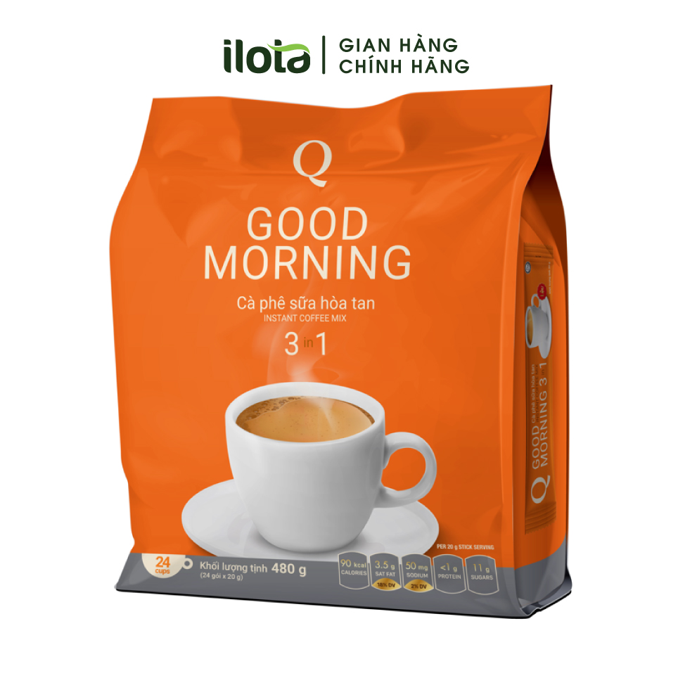Cà phê sữa Goodmorning hòa tan (Bịch 24 gói) - Trần Quang