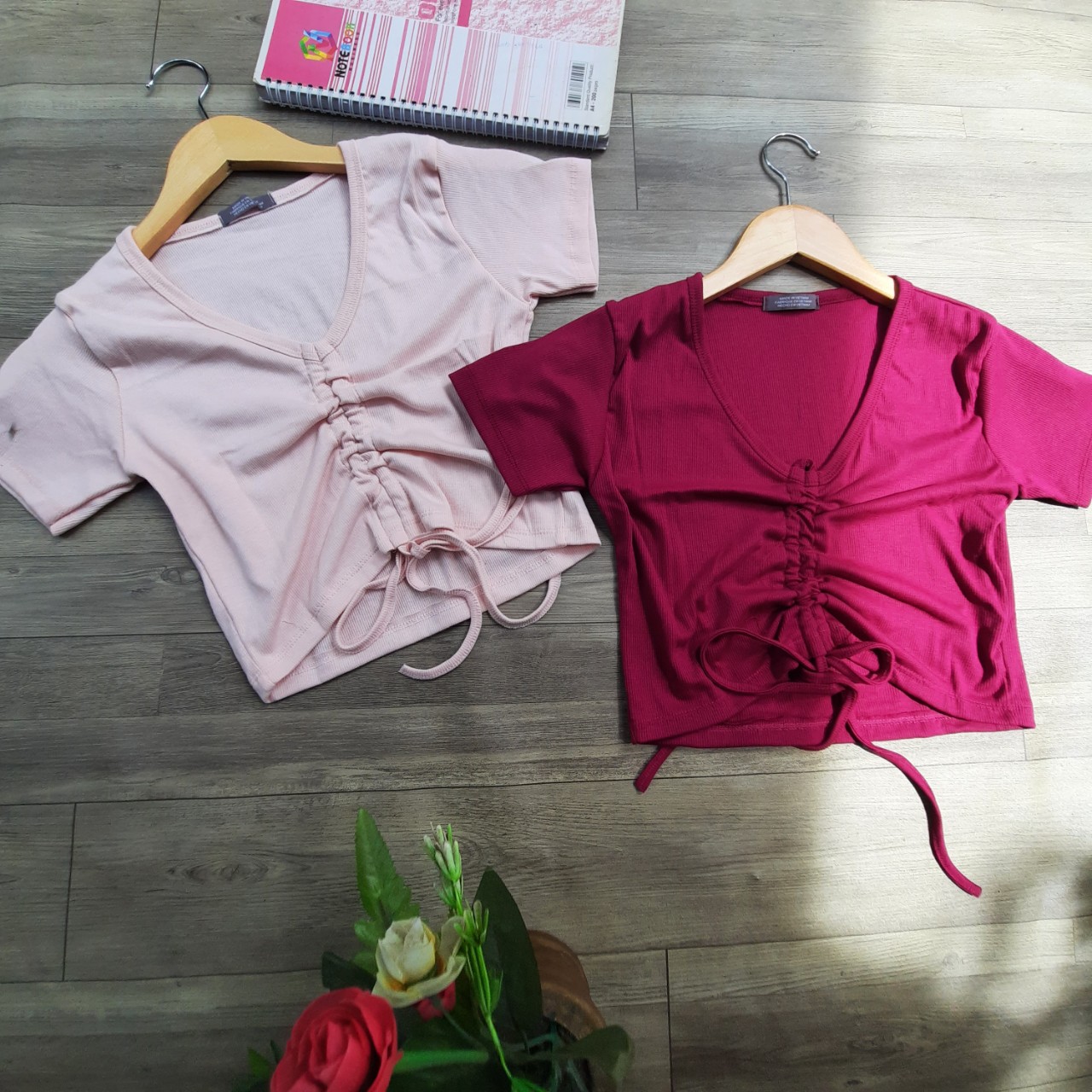 Áo Croptop Tay ngắn rút dây