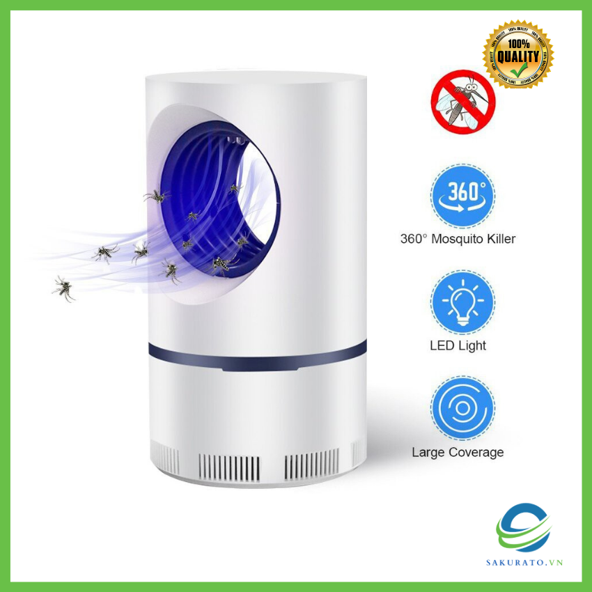 Đèn bắt muỗi FREESHIP Máy bắt muỗi hình trụ bằng cơ học, an toàn, tiết kiệm điện kết hợp đèn ngủ
