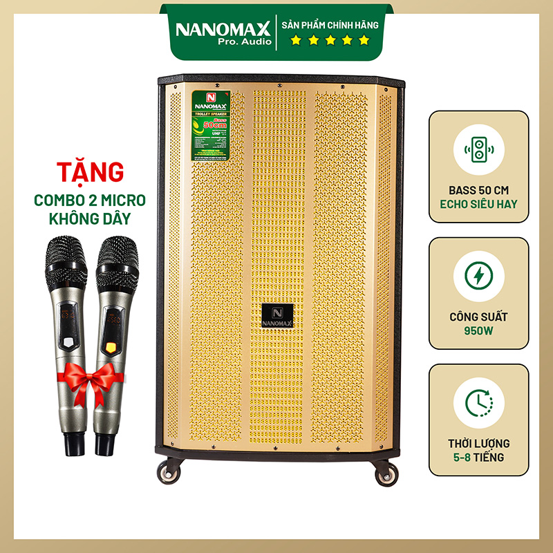 Đánh giá hiệu suất của Loa Kéo Nanomax Bass 50