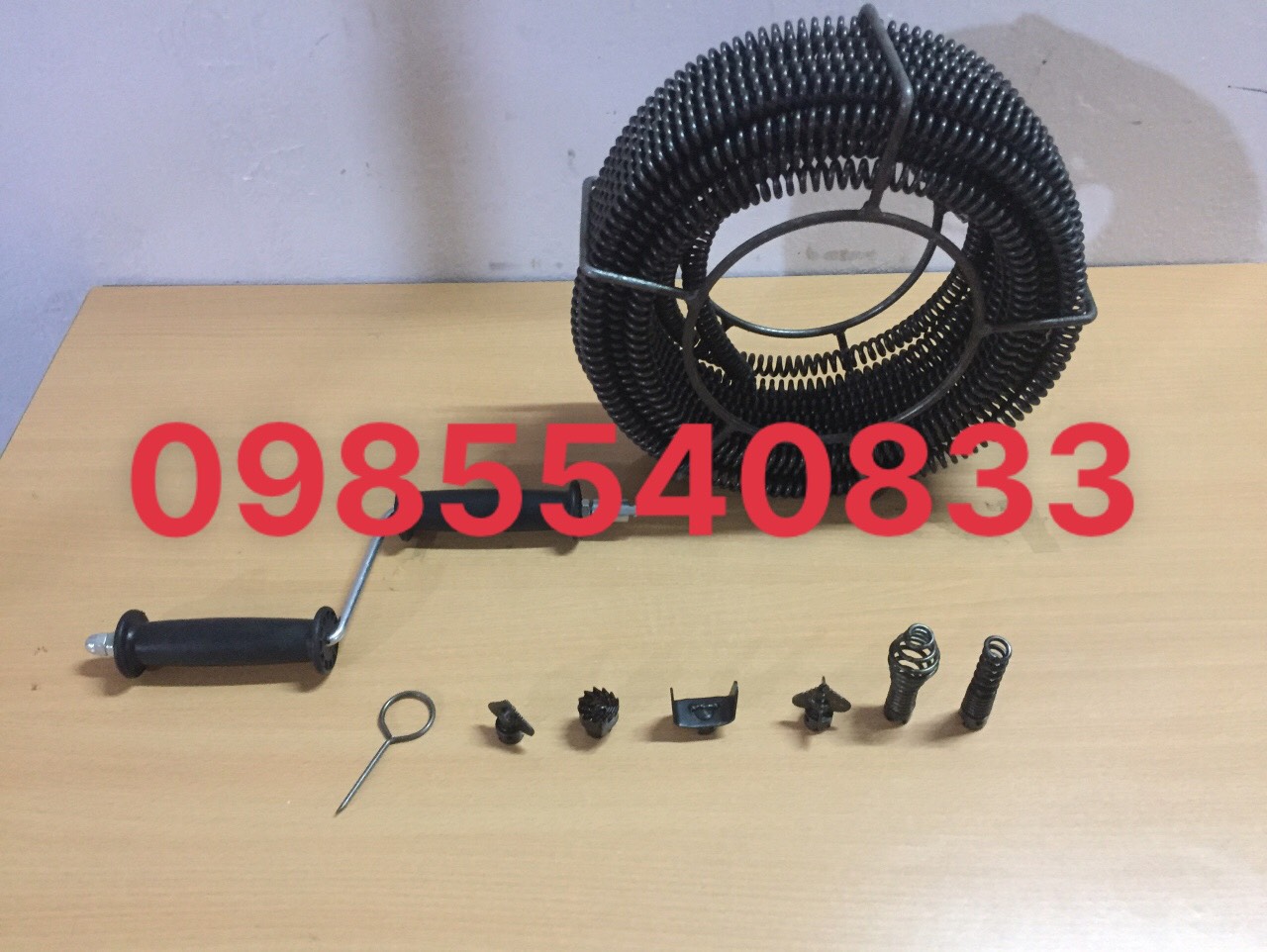 Dây thông tắc dùng tay quay dài 15M ( 15M + 6 đầu thông + tay quay....)