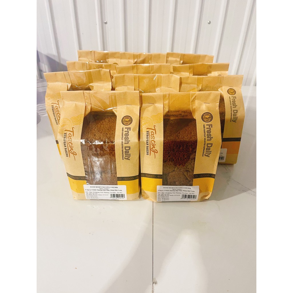 Bánh mì đen nguyên cám 260 gram Đức Long