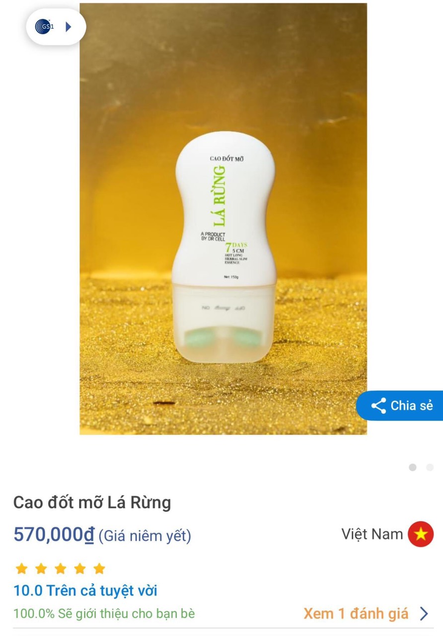 Combo 2 Cao Đốt Mỡ Lá Rừng Dr Cell giảm eo tan mỡ