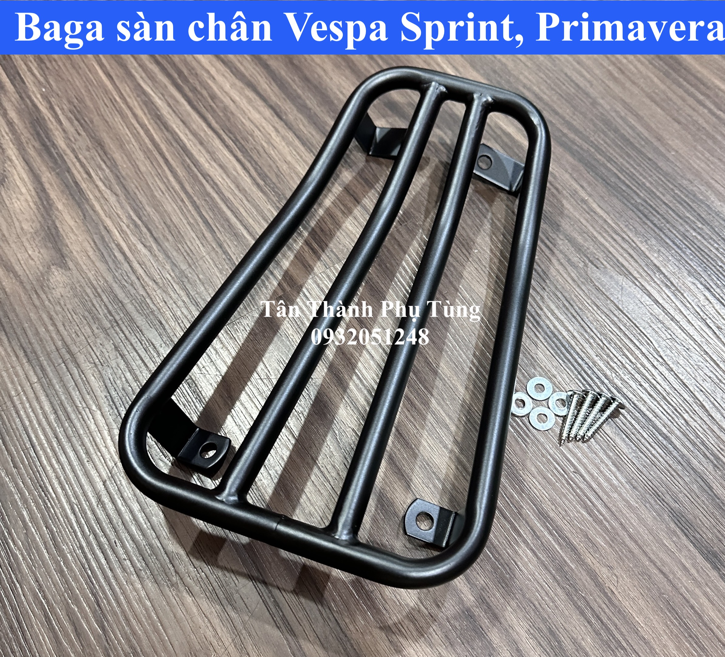 Baga sàn chân Vespa Sprint, Primavera - Màu đen