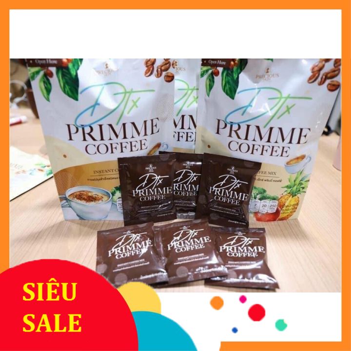 Cà phê giảm cân hỗ trợ đẹp da DTX Primme Coffee Thái Lan (10gói/bịch)