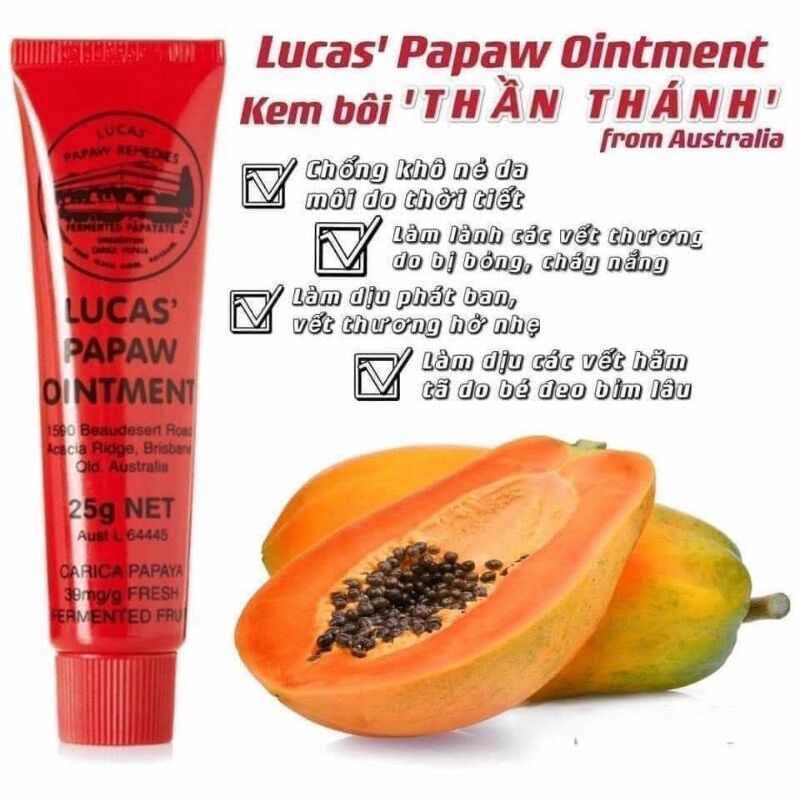 Kem đu đủ Lucas’ Papaw Ointment 25gr .