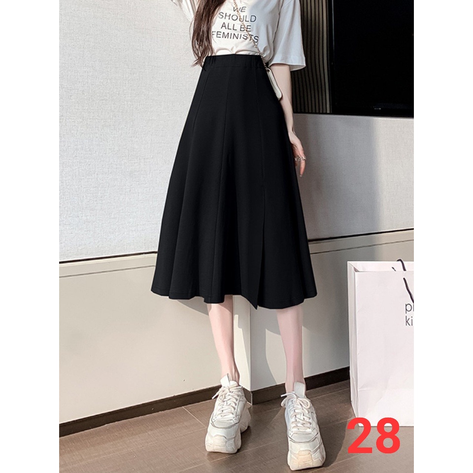Chân Váy Dài Xẻ Tà Ulzzang Hàn Quốc - Dư Tú Lệ