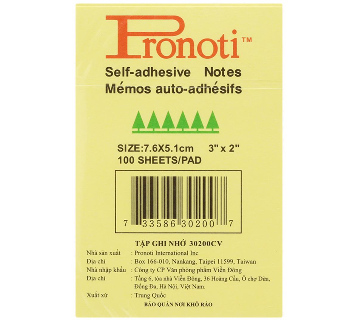 [HCM]2 xấp Giấy note vàng 3x2 Pronoti 49cmx76cm