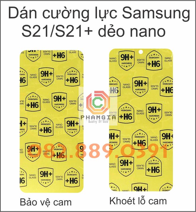 Dán cường lực Samsung S21 / S21 plus ( S21+) dẻo nano