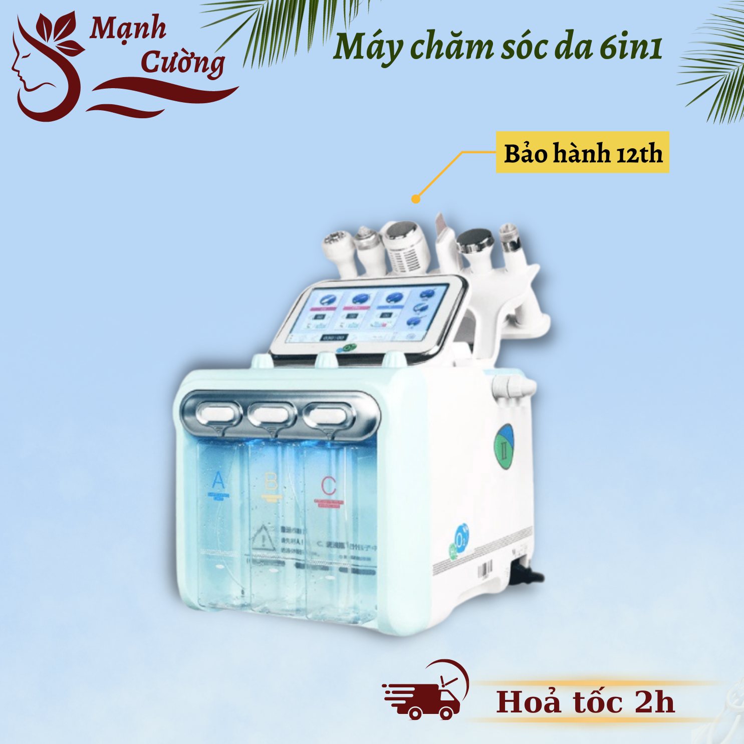 Máy chăm sóc da 6in1 aqua h2o2 chuyên dụng cho spa, thẩm mỹ viện