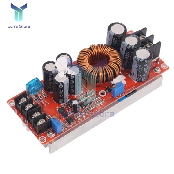 DC DC 1500W 30A Voltage Step Up Boost Converter CC CV Power Supply Module Step Up Constant Current Module 10 60V to 12 97V Fan